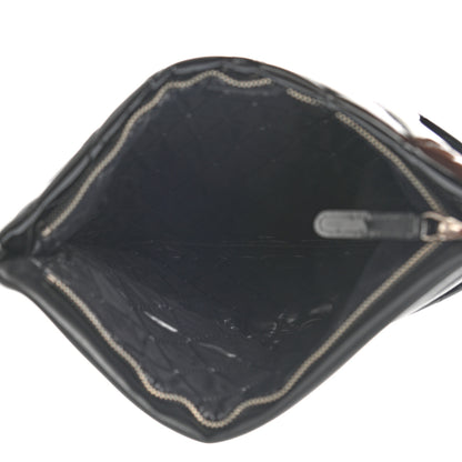 Chanel Patent Calfskin Quilted Beauty CC Clutch Black 4 of 7