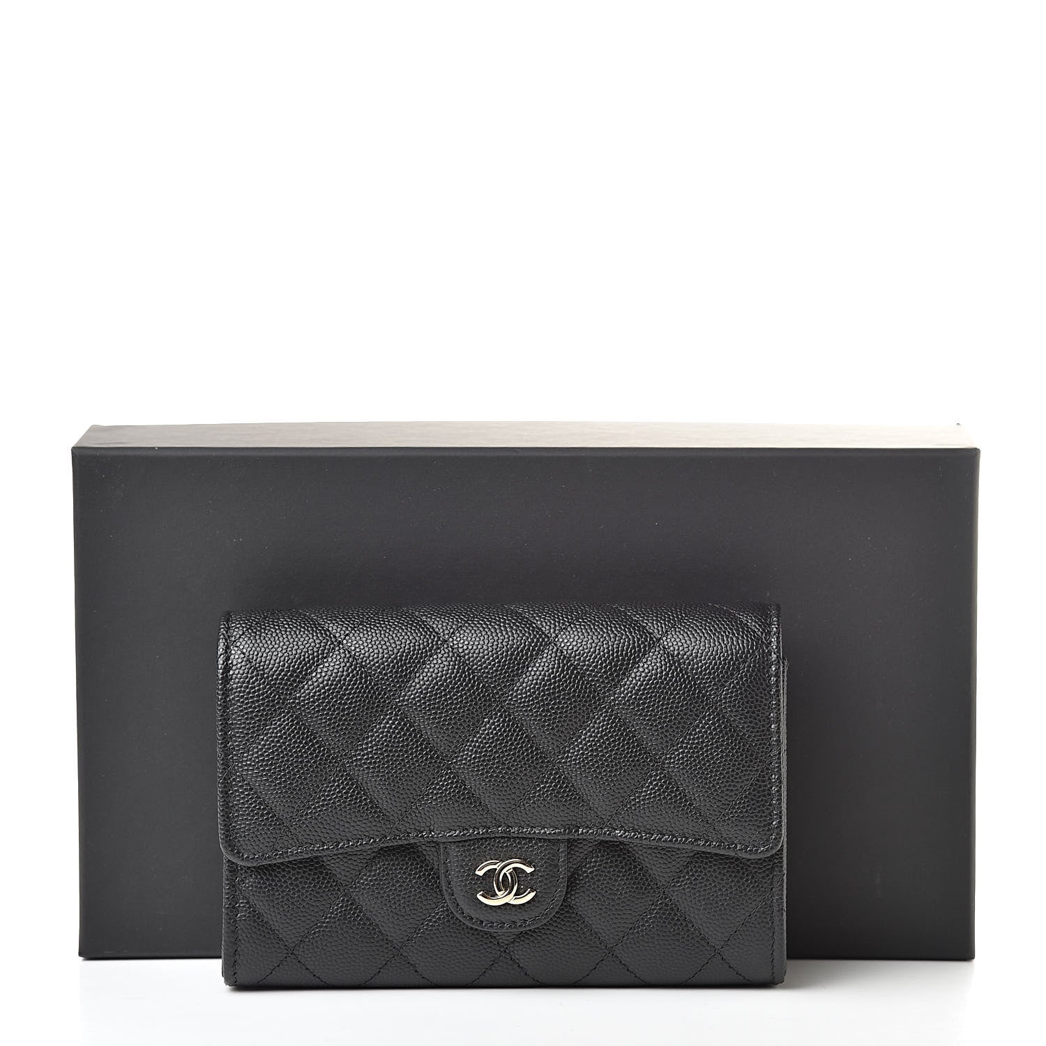 Chanel Caviar Quilted Medium Flap Wallet Black 9 of 9