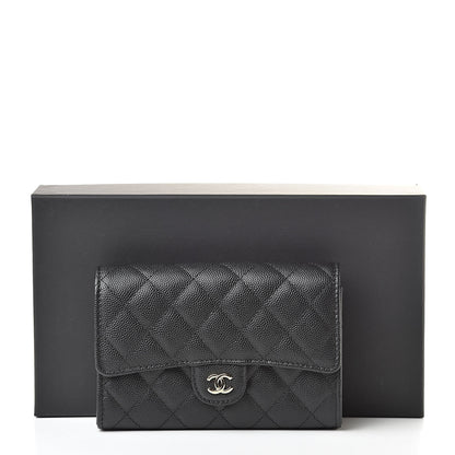 Chanel Caviar Quilted Medium Flap Wallet Black 9 of 9