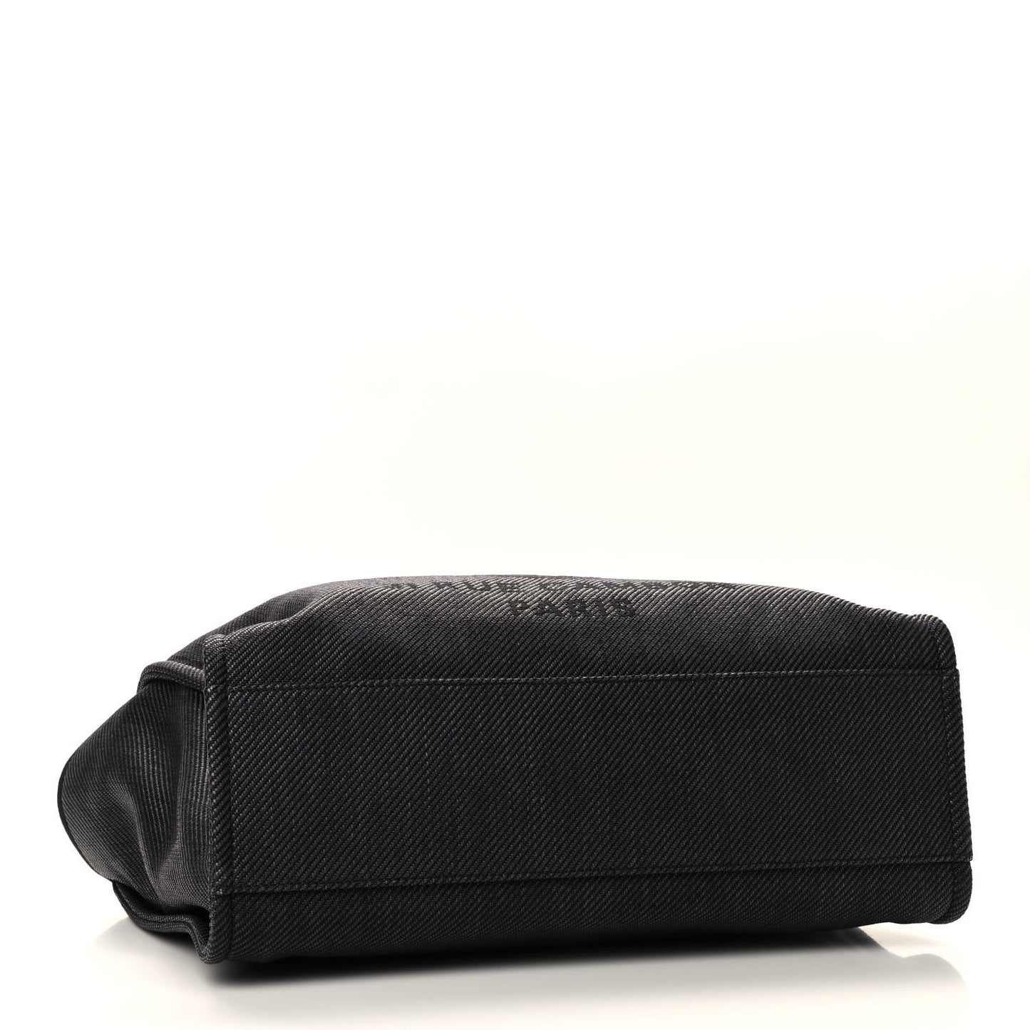 Mixed Fibers Striped Large Deauville Tote Black