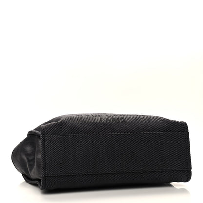 Chanel Mixed Fibers Striped Large Deauville Tote Black 4 of 9