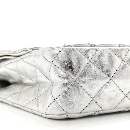 Chanel Metallic Aged Calfskin Quilted 2.55 Reissue 226 Flap Silver 9 of 10