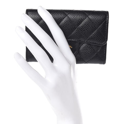 Chanel Caviar Quilted Flap Card Holder Black 2 of 9