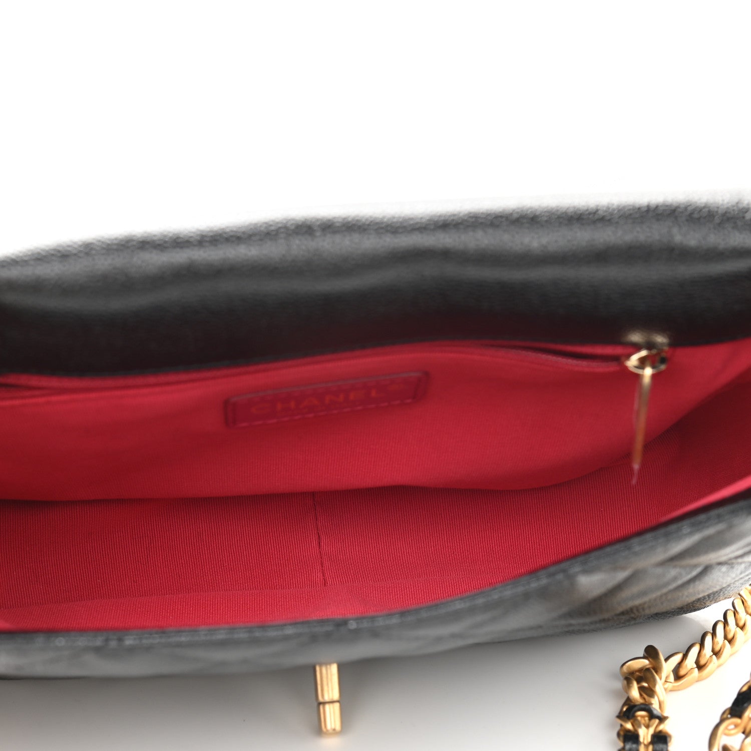 Chanel Shiny Caviar Quilted Large Chain Melody Flap Black 5 of 9