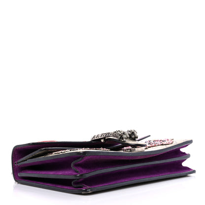 Gucci GG Supreme Monogram Embroidered Small Dionysus Shoulder Bag Purple 4 of 15