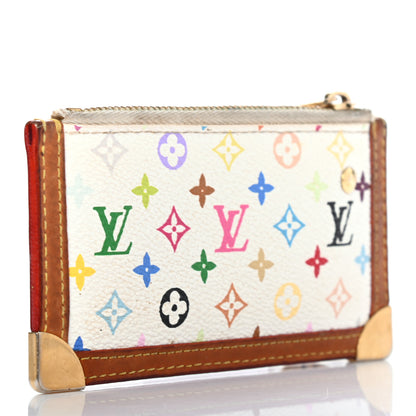 Louis Vuitton Monogram Multicolor Key Pouch White 3 of 9