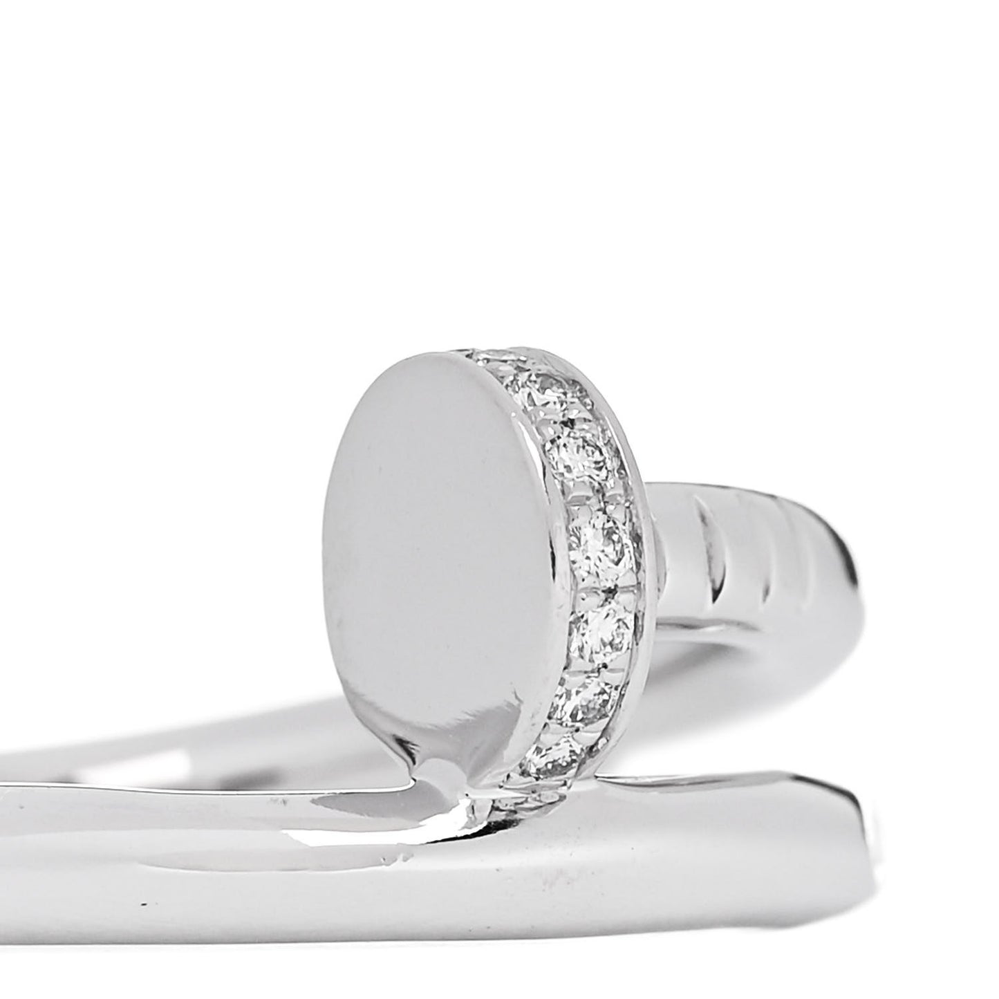 18K White Gold Diamond Juste Un Clou Ring 53 6.25