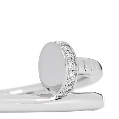 Cartier 18K White Gold Diamond Juste Un Clou Ring 53 6.25 4 of 6