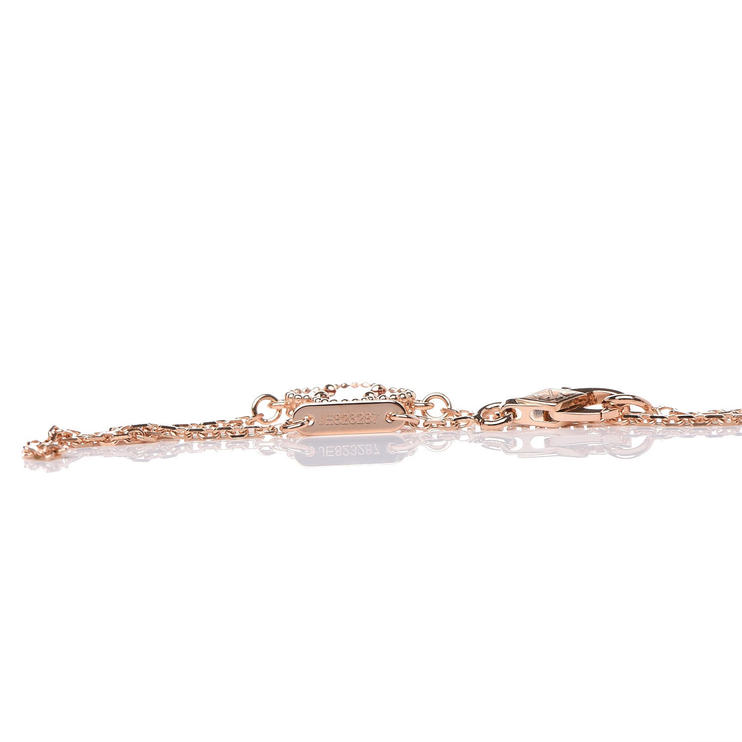 Van Cleef & Arpels 18K Rose Gold Carnelian Sweet Alhambra Bracelet 4 of 6