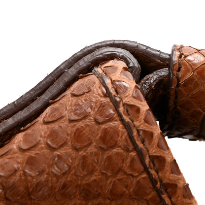 Saint Laurent Snakeskin Buffalo Horn Mombasa Hobo Brown 11 of 13