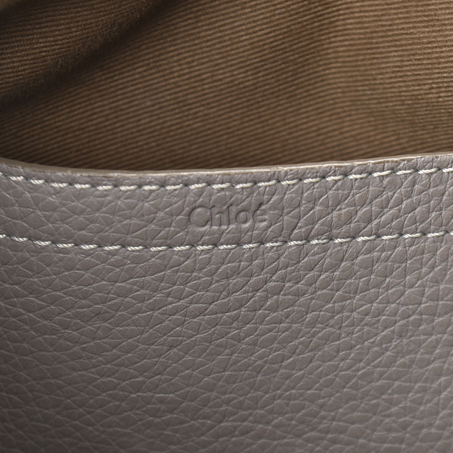 Chloe Calfskin Medium Marcie Round Crossbody Bag Cashmere Grey 6 of 14