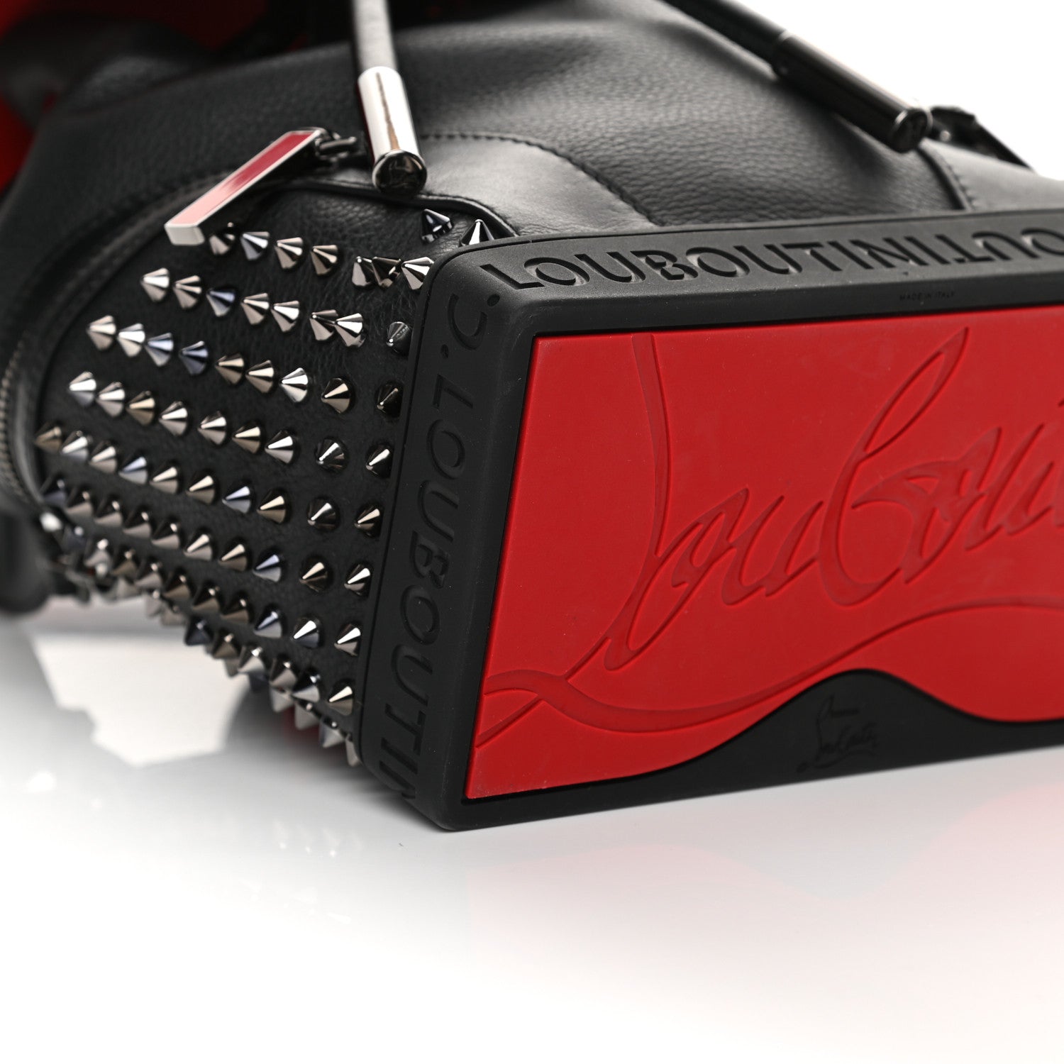 Christian Louboutin Calfskin Spiked Small Explorafunk Backpack Black 9 of 10