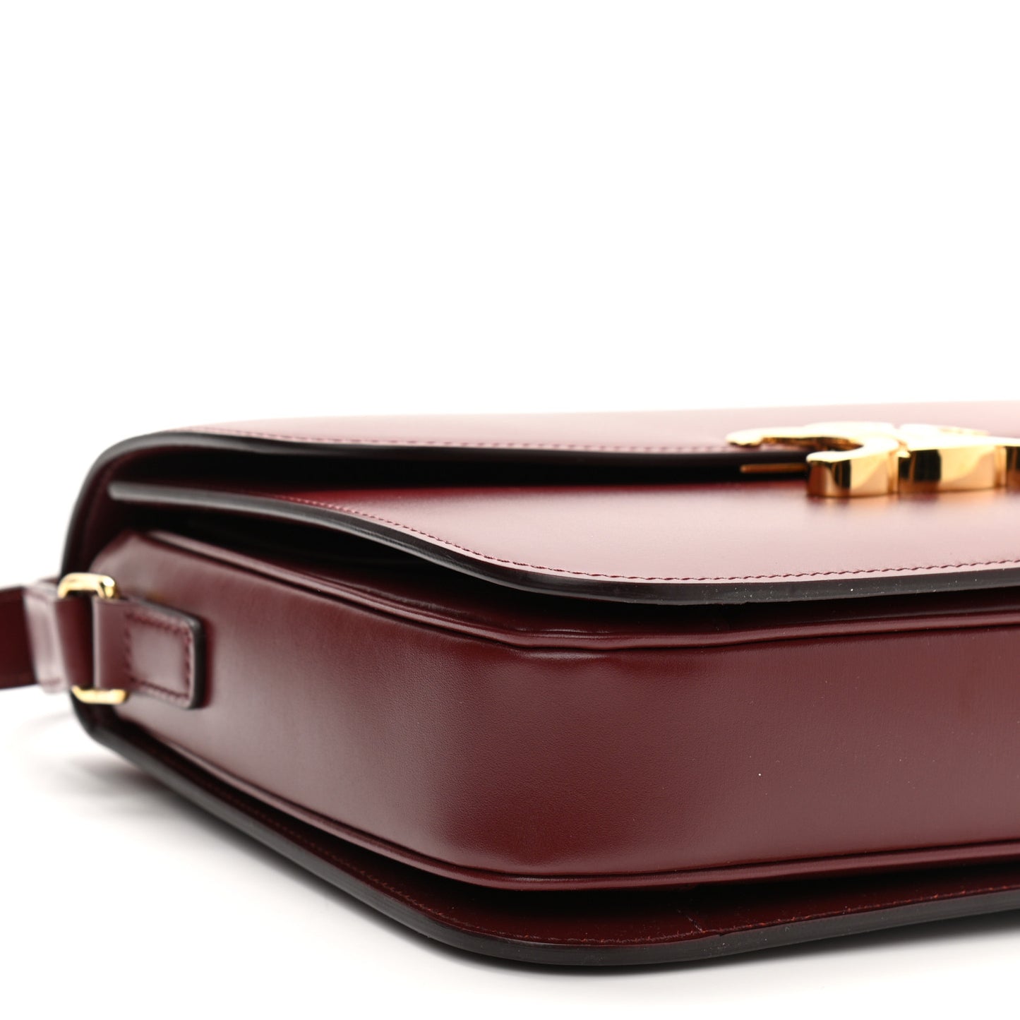 Shiny Calfskin Medium Triomphe Light Burgundy