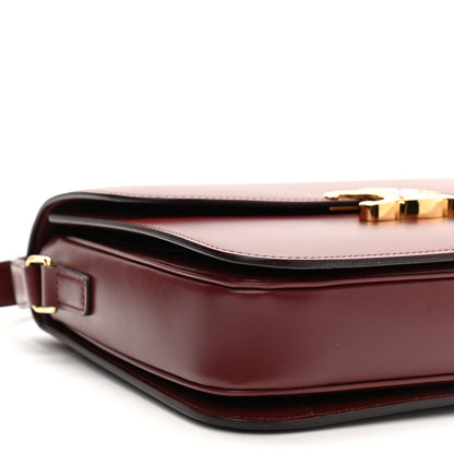 Celine Shiny Calfskin Medium Triomphe Light Burgundy 10 of 12