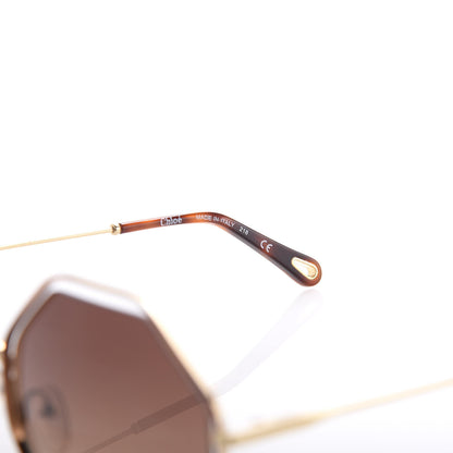 Chloe Octagonal Sunglasses CE132S Gold 6 of 7