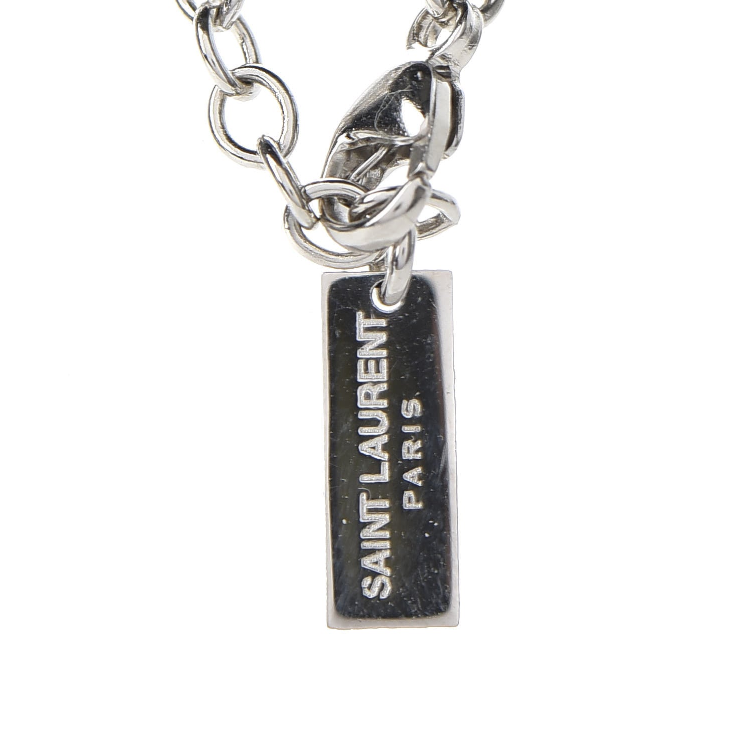 Saint Laurent Brass Monogram Charm Bracelet Mirror 5 of 6