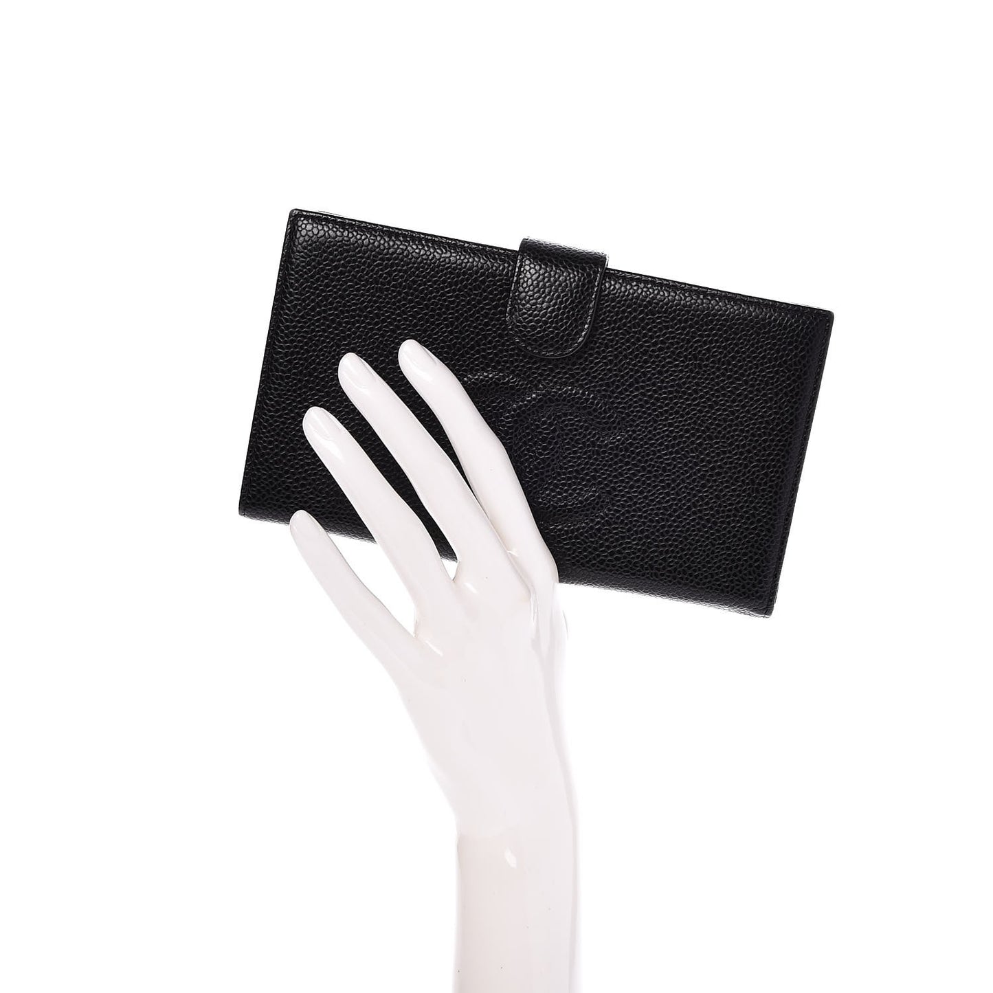Caviar Timeless CC French Wallet Black