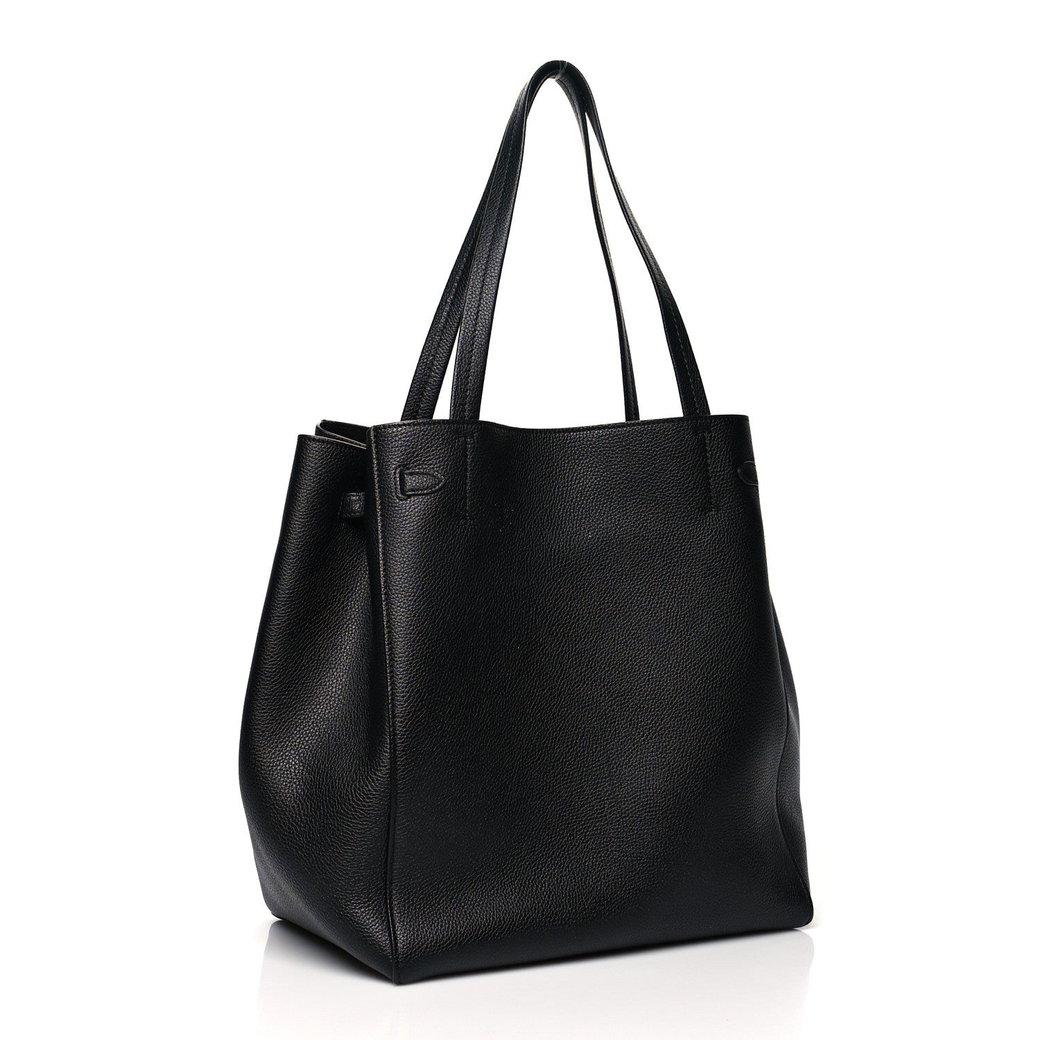 Celine Soft Grained Calfskin Small Belt Cabas Phantom Black 3 of 11