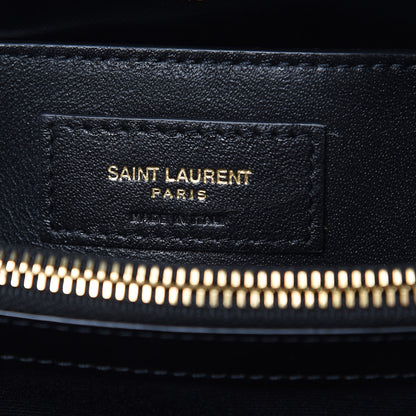 Saint Laurent Calfskin Y Quilted Monogram Small Loulou Chain Satchel Black 7 of 10