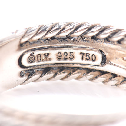 David Yurman Sterling Silver 18K Yellow Gold 6mm X Crossover Ring 54 6.75 5 of 5