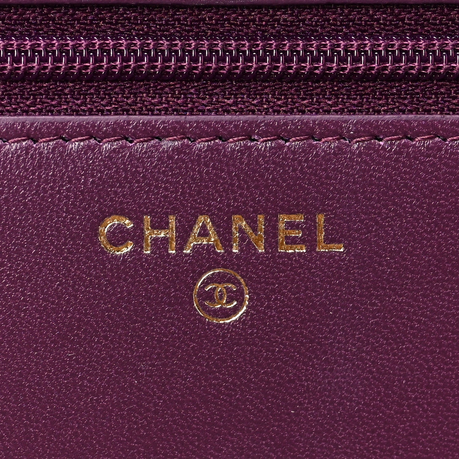 Chanel Lambskin Quilted Trendy CC Wallet On Chain WOC Purple 6 of 9