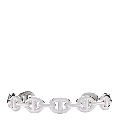 Hermes Sterling Silver MM Chaine d'Ancre Enchainee Cuff Bracelet SH 1 of 5