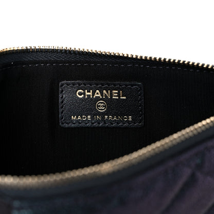Chanel Iridescent Caviar Quilted Classic Flat Wallet Pouch Black 6 of 9