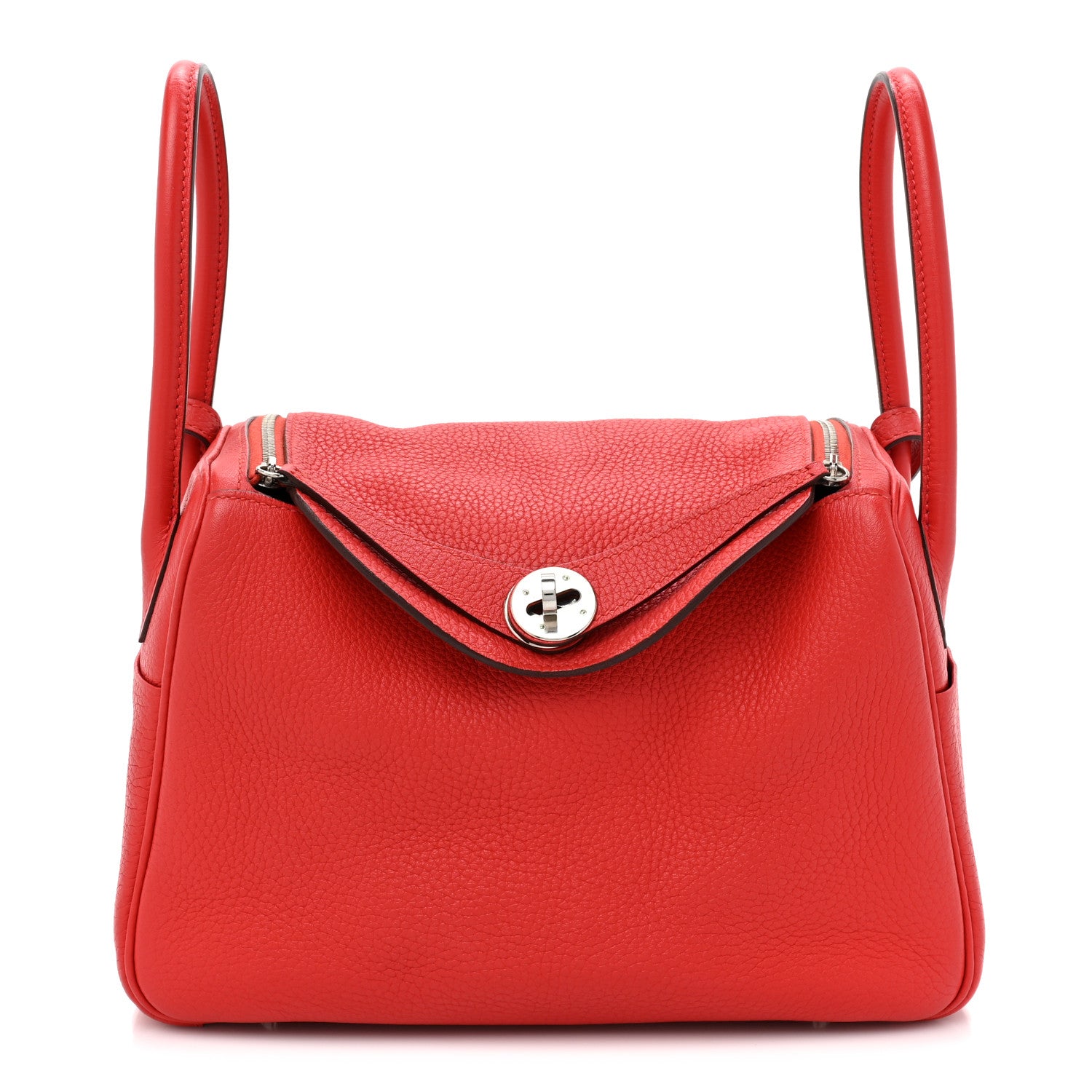 Hermes Taurillon Clemence Lindy 26 Rouge Pivoine 1 of 11