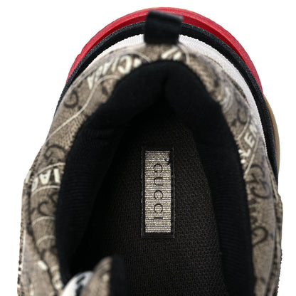 Balenciaga X GUCCI GG Supreme Monogram Allover Logo Mens Triple S Sneakers 43 Beige Ebony Mystic White 7 of 8