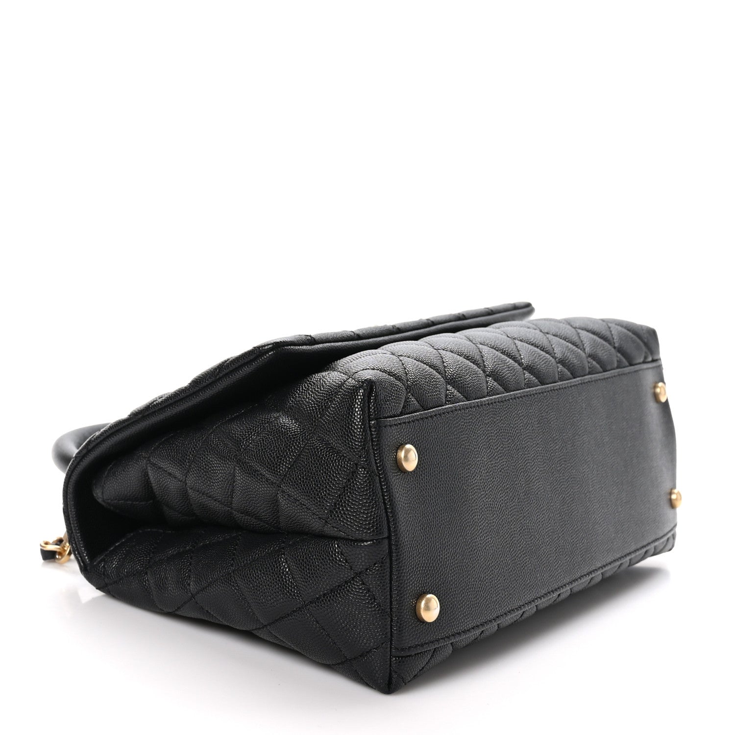 Chanel Caviar Quilted Small Coco Handle Flap Black 4 of 11