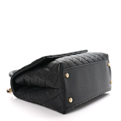 Chanel Caviar Quilted Small Coco Handle Flap Black 4 of 11