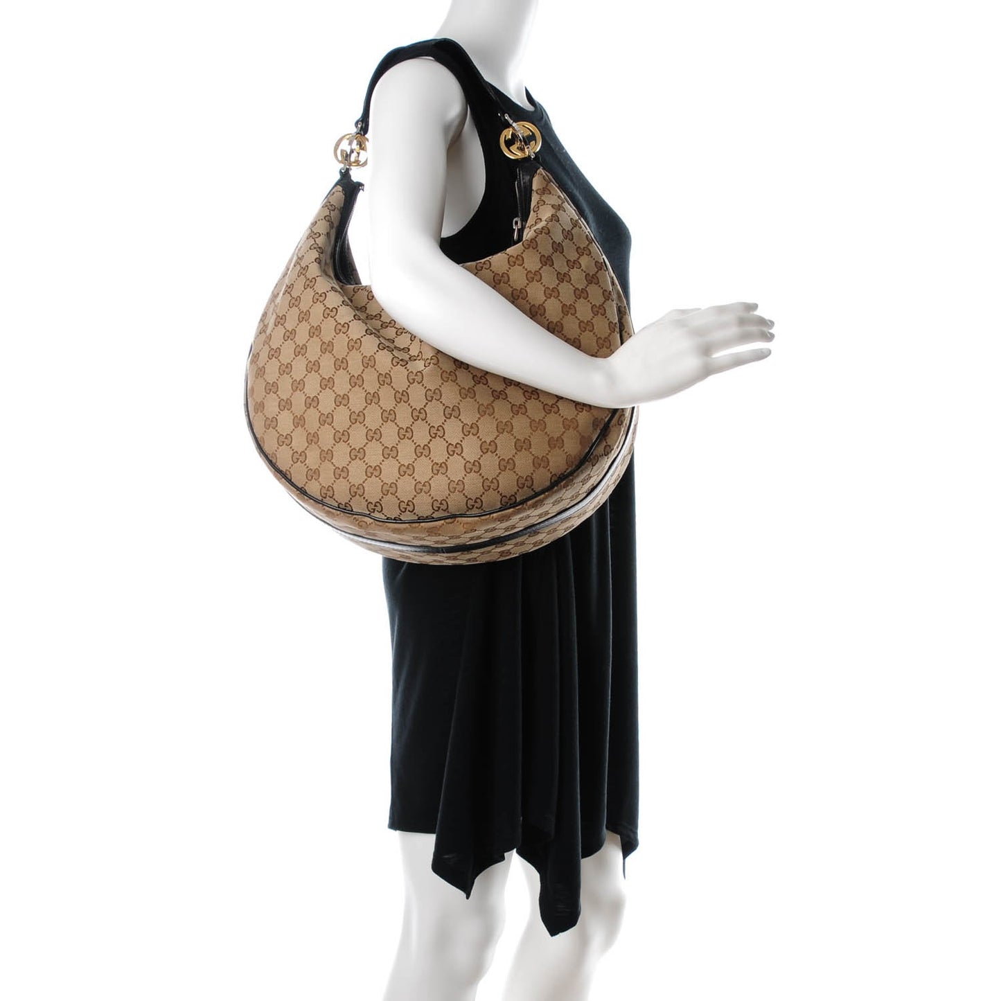 Monogram GG Twins Large Hobo Black