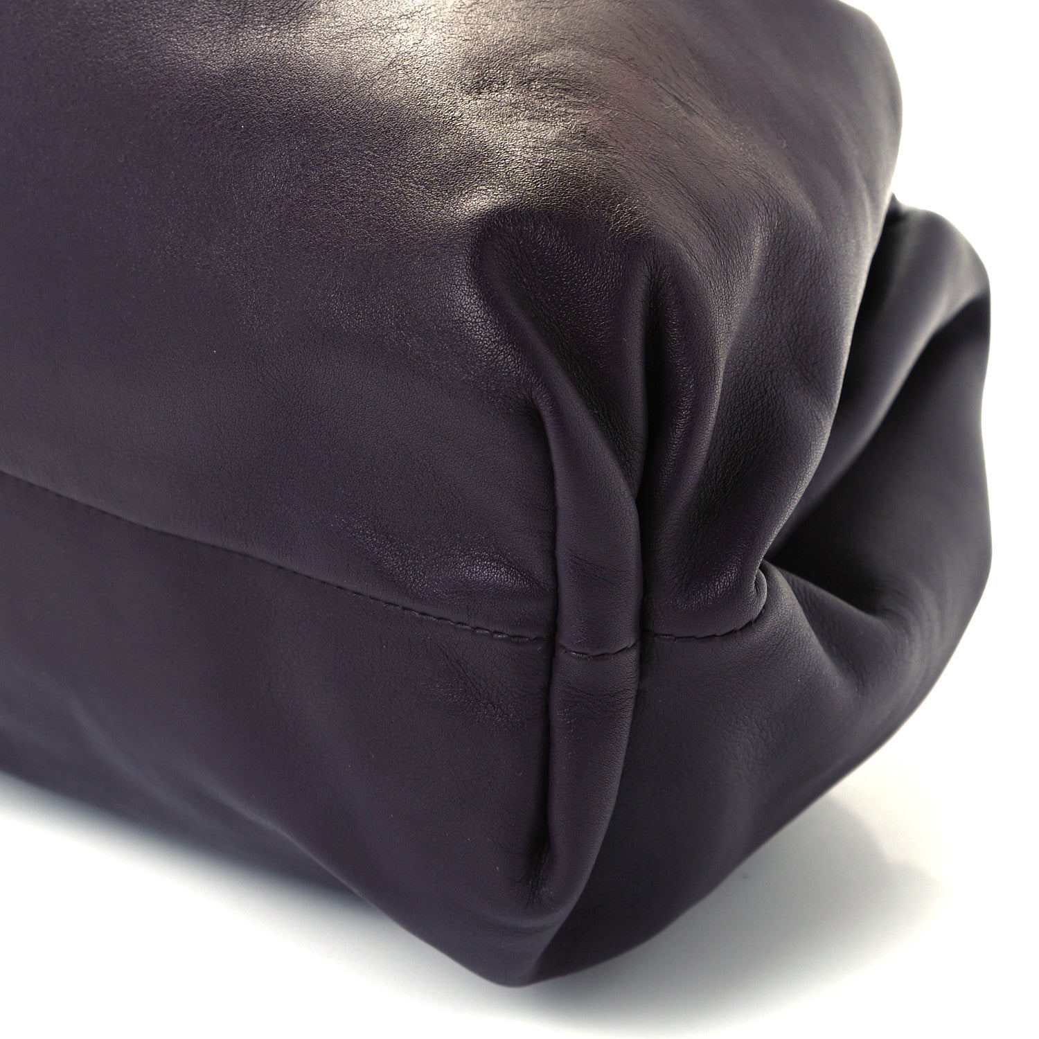 Bottega Veneta Smooth Butter Calf The Pouch Oversized Clutch Raisin 11 of 13