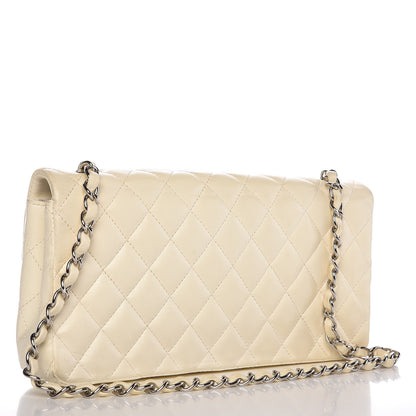Chanel Lambskin Quilted East West Flap White 3 of 12