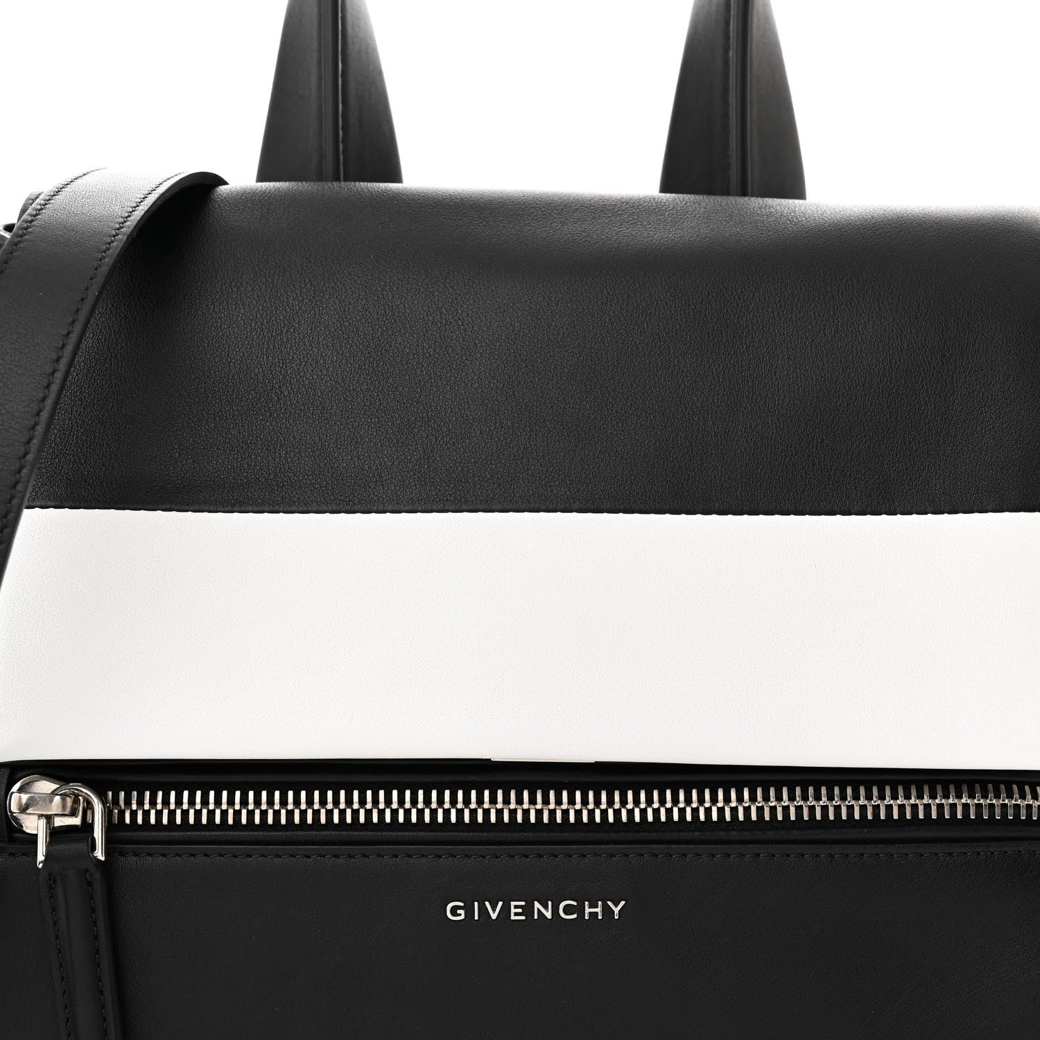 Givenchy Calfskin Small Pandora Pure Flap Bag Black White 8 of 14