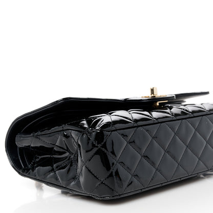 Chanel Patent Quilted Medium Double Flap Black 10 of 11