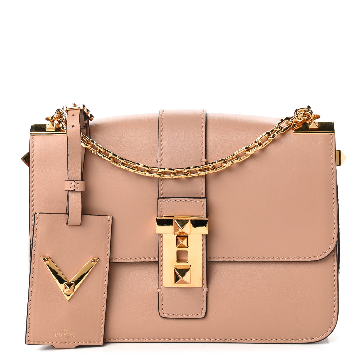 Valentino Garavani Vitello B-Rockstud Flap Skin Sorbet 1 of 10