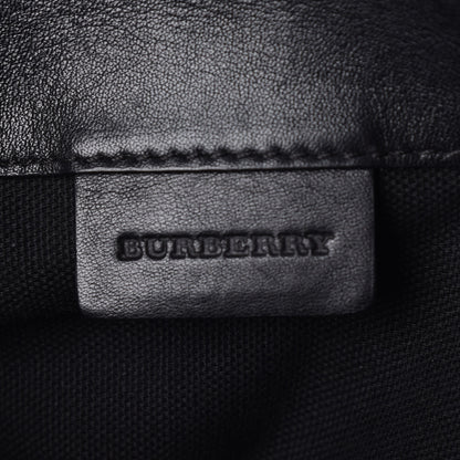 Burberry Horseshoe Calfskin House Check Small Milton Crossbody Bag Black 6 of 10