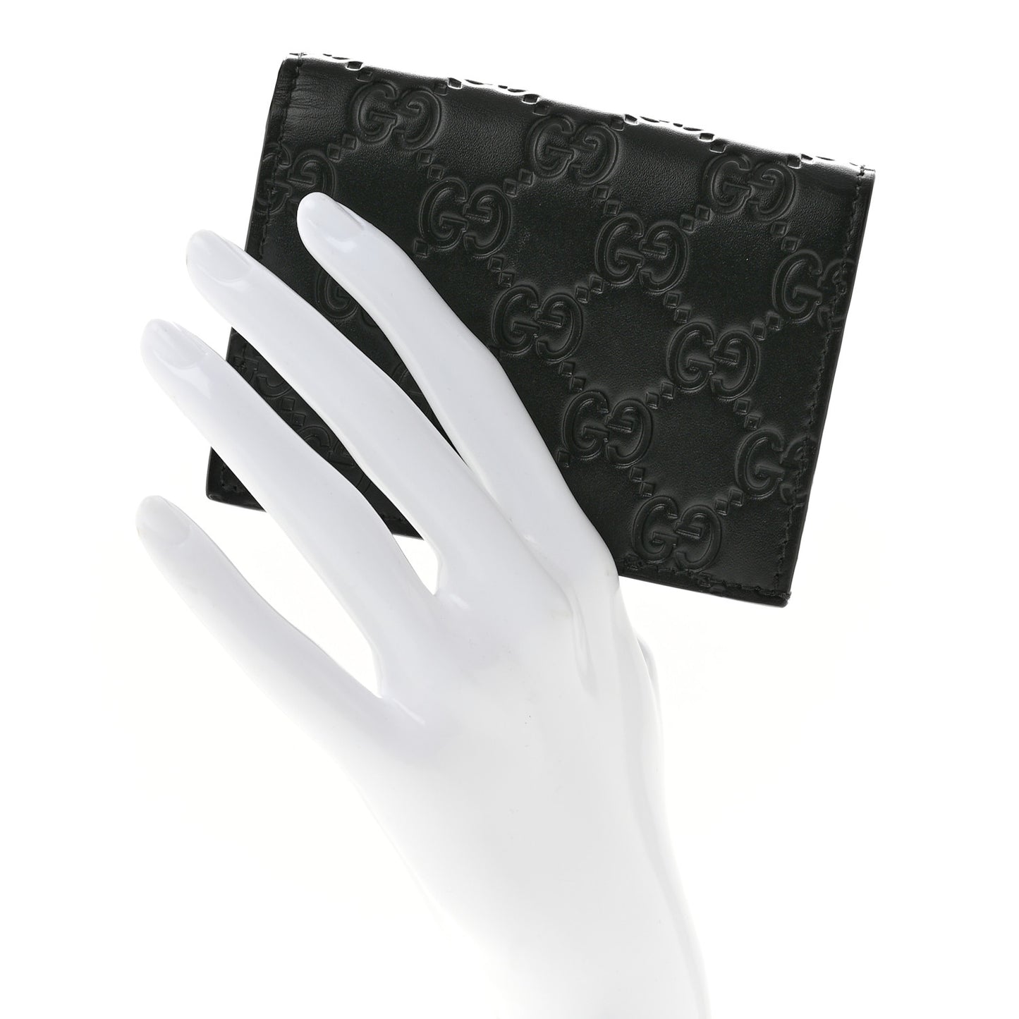 Guccissima Card Case Wallet Black