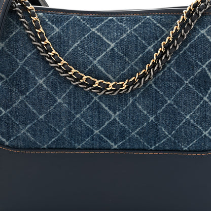 Chanel Denim Calfskin Medium Gabrielle Hobo Blue 8 of 10