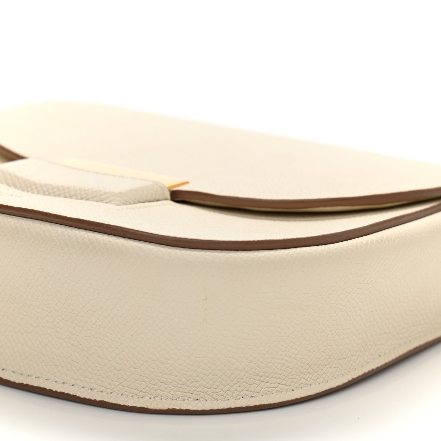 Grained Calfskin Small Trotteur White