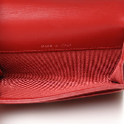 Chanel Lambskin Quilted Flap Card Holder Red 5 of 12