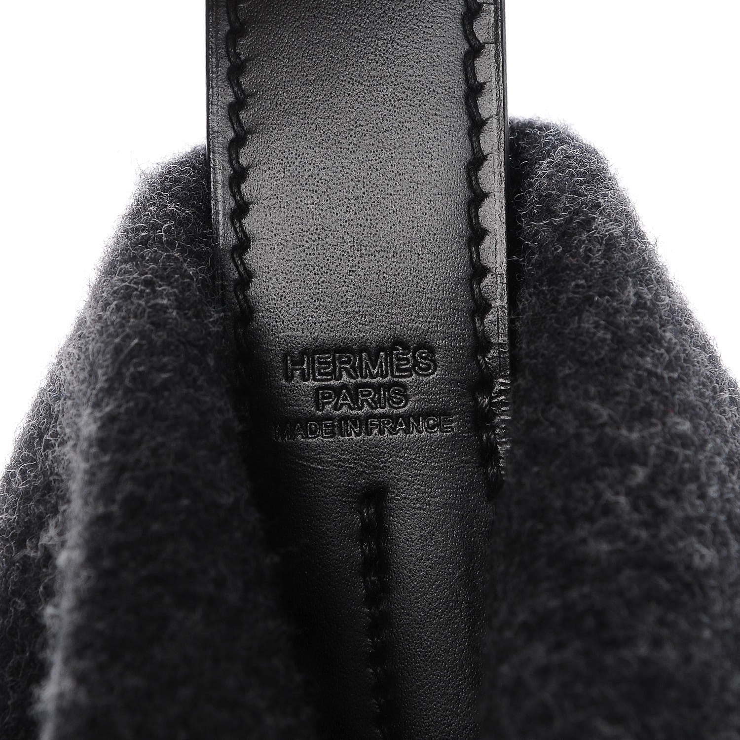 Hermes Felt Vache Hunter Swift Col Roule 25 Graphite Gris Moyen Black 6 of 7