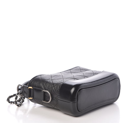 Chanel Aged Calfskin Quilted Small Gabrielle Hobo Black 4 of 10