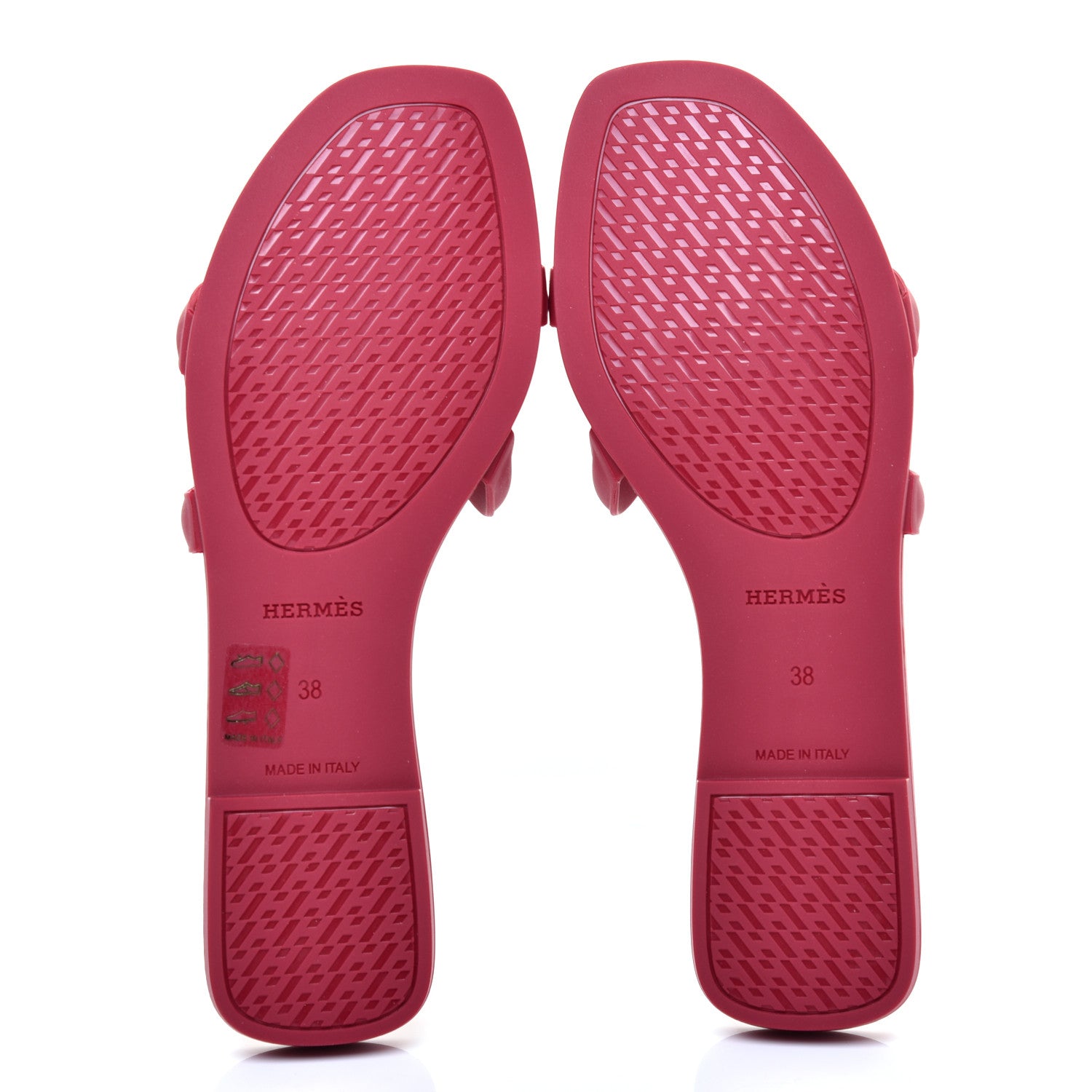 Hermes Rubber Aloha Sandals 38 Rose Baie 5 of 8