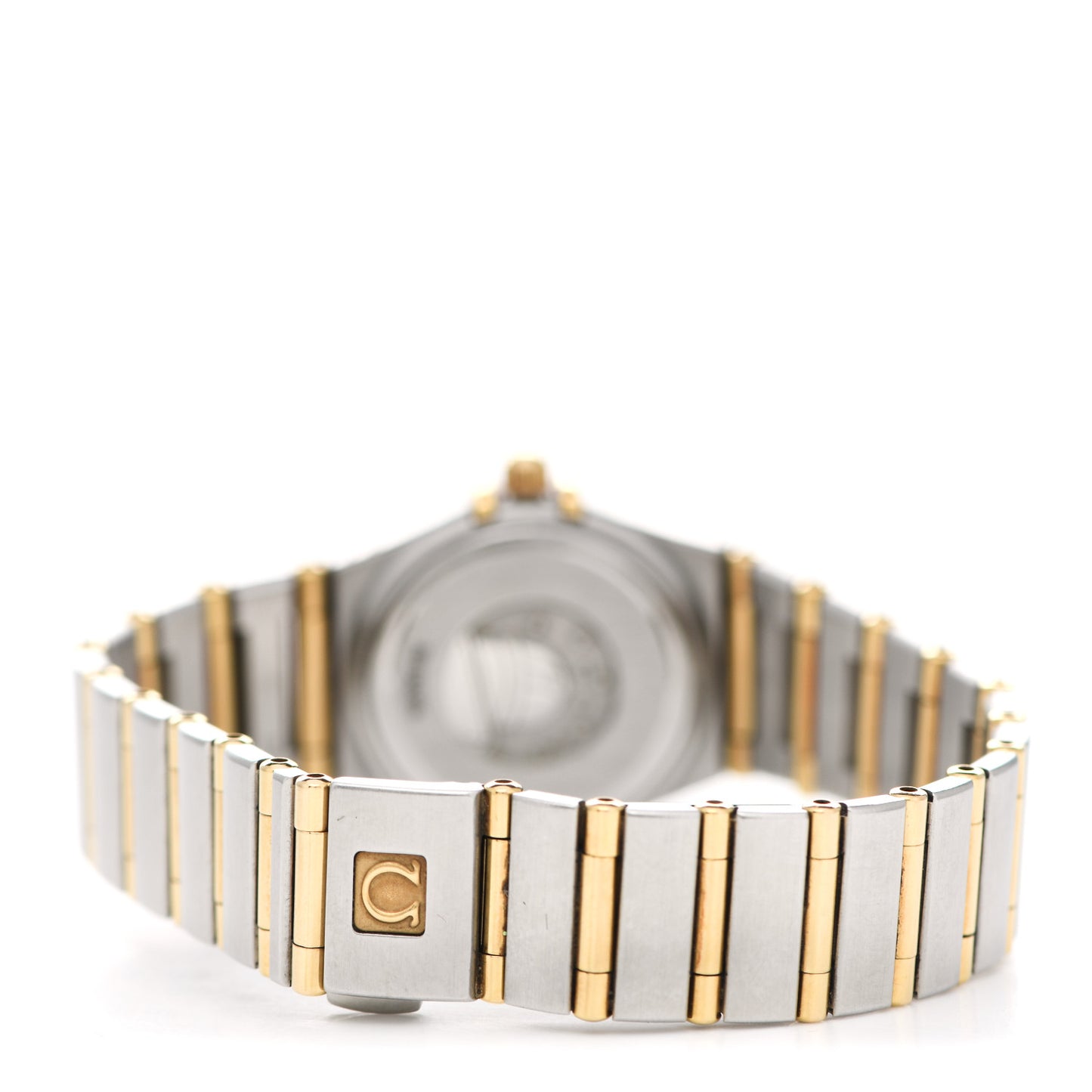 Stainless Steel 18K Yellow Gold Diamond Bezel 22mm Constellation Quartz Watch White 1267.30.00