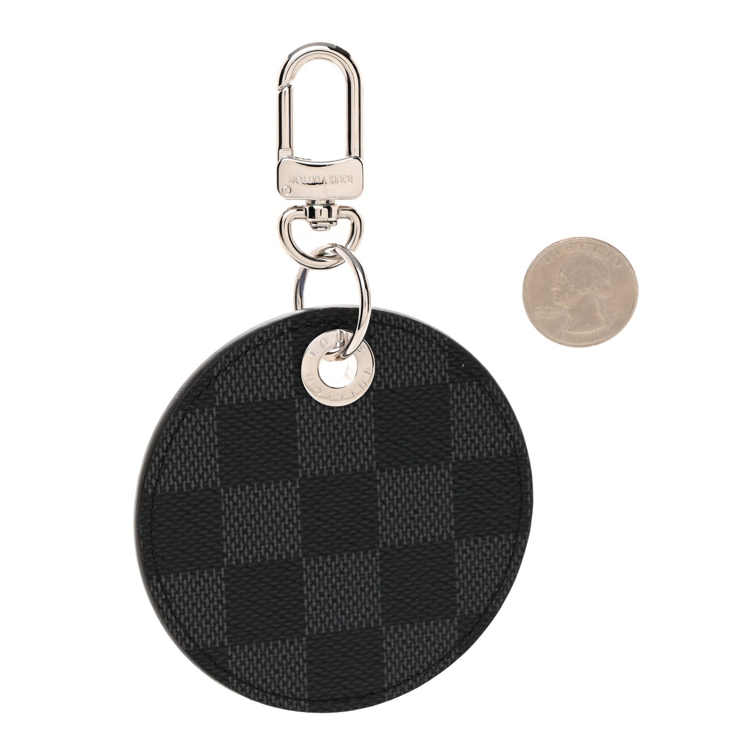 Louis Vuitton Damier Graphite Alps Bag Charm Key Ring 2 of 3