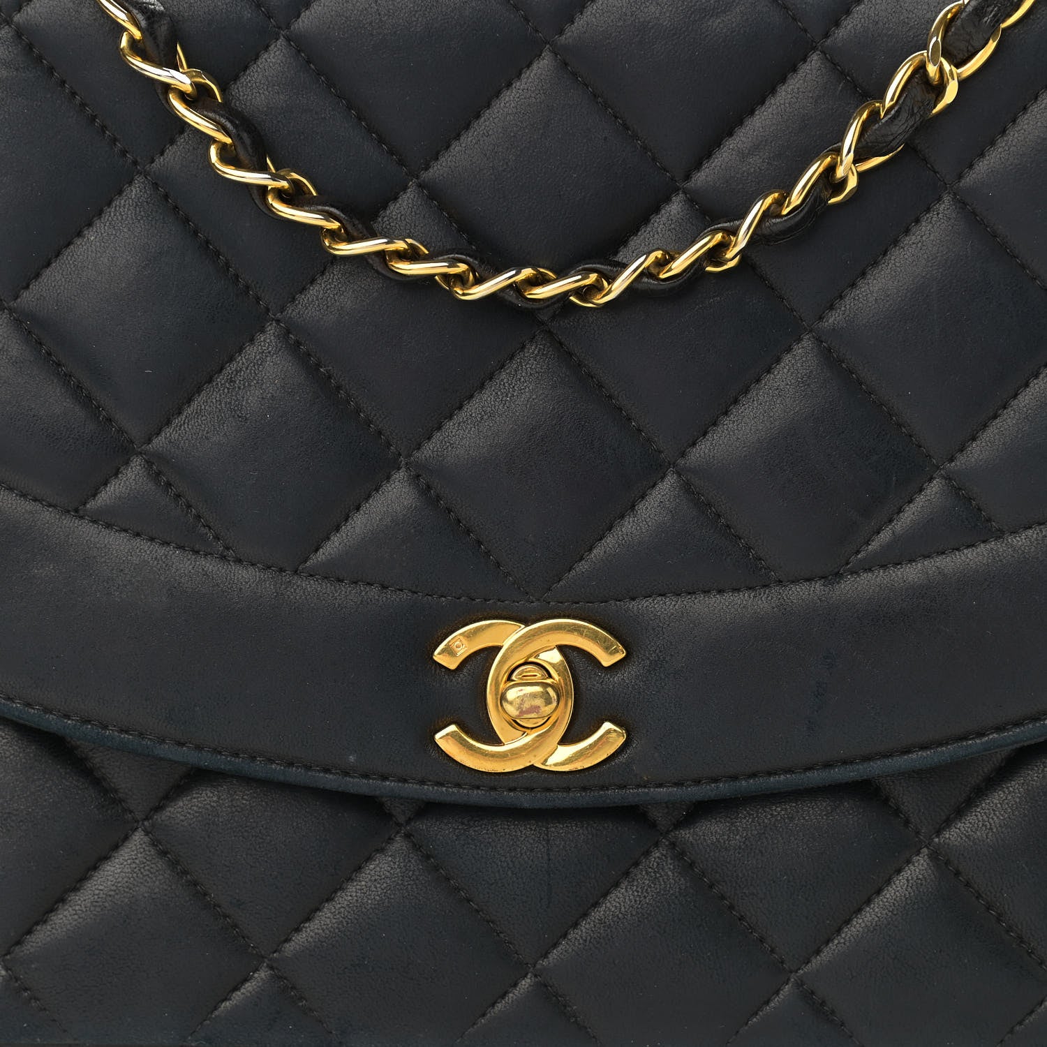 Chanel Lambskin Quilted Medium Single Flap Black 9 of 14