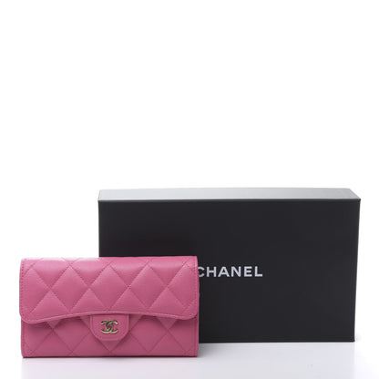 Chanel Caviar Quilted Medium Flap Wallet Pink 9 of 9