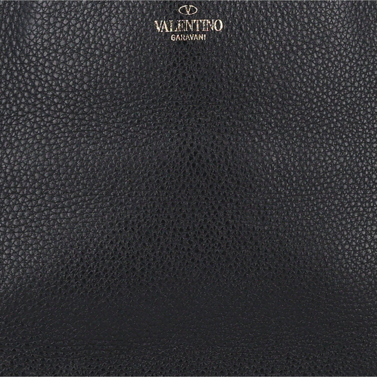 Grained Calfskin Small Rockstud Shoulder Tote Black